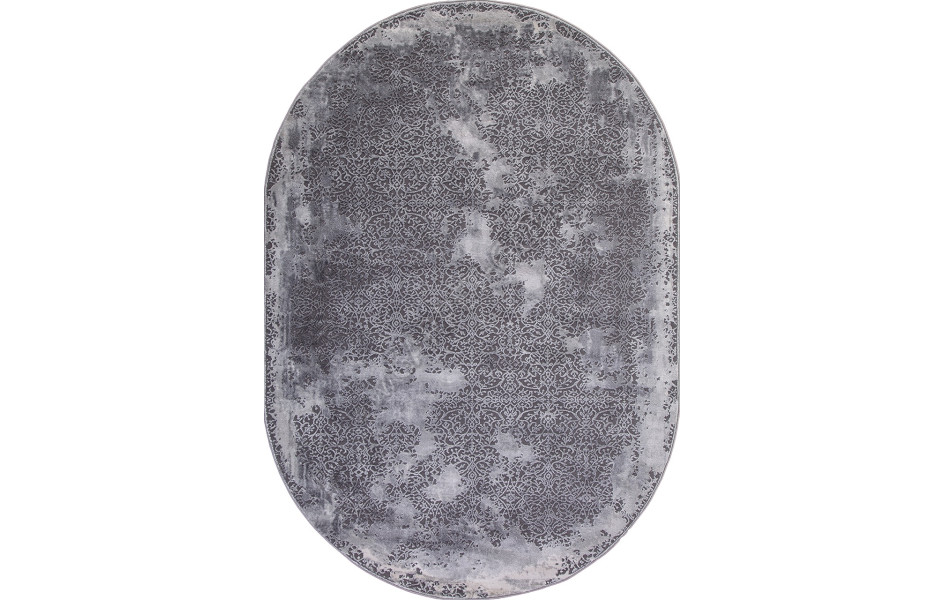 Ковер турецкий овальный 03792A GREY - коллекция ARMINA