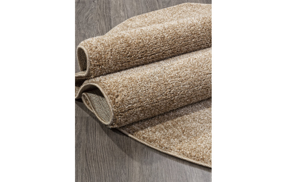 Однотонный овальный бежевый ковер T600 - BEIGE - коллекция SOFIA