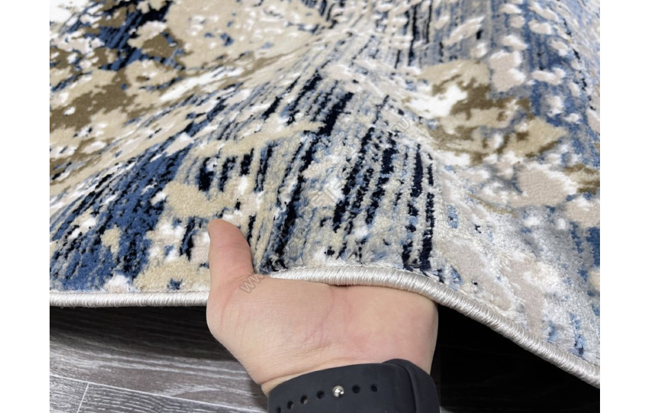 Турецкий ковер 40697C_MAVI/ COKME BEYAZ ОВАЛ