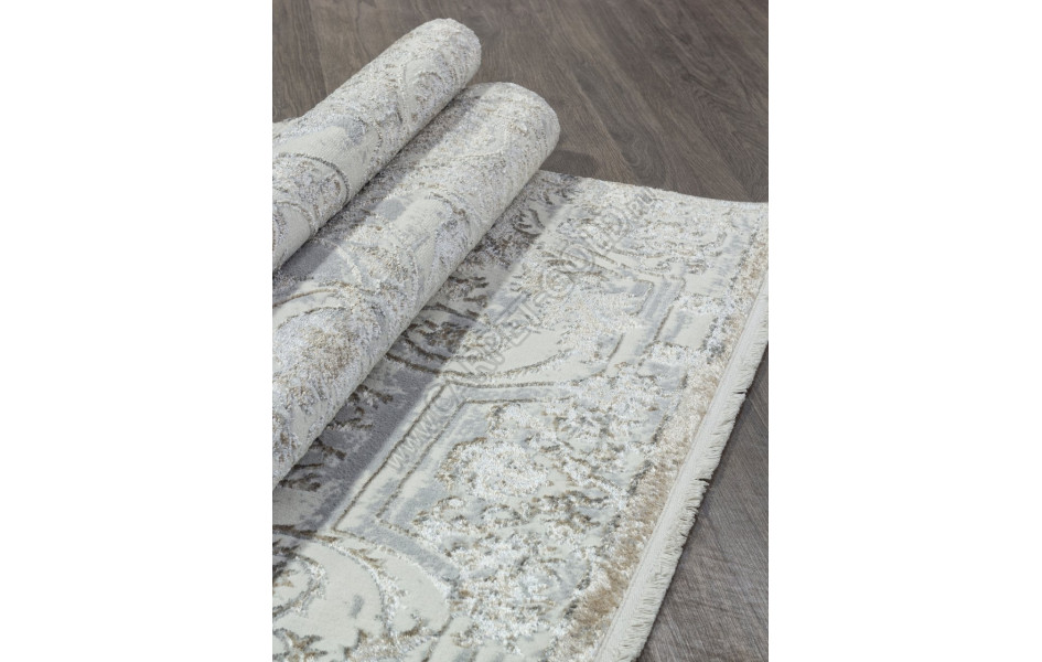 Ковер 00765A - GREY FDY / CREAM HB - Прямоугольник - коллекция SAHARA