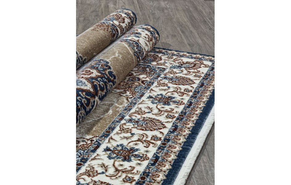 Ковер 00633A - D.BLUE FDY / BEIGE FDY - Прямоугольник - коллекция ASADU