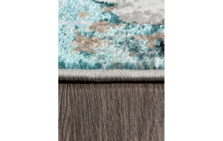 Ковер 01632A - GREY / TURQUOISE - Овал - коллекция PARADIZE