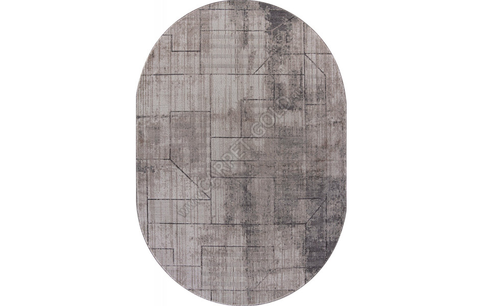 Ковер O2131 - 995 GREY / GREY - Овал - коллекция BRAND