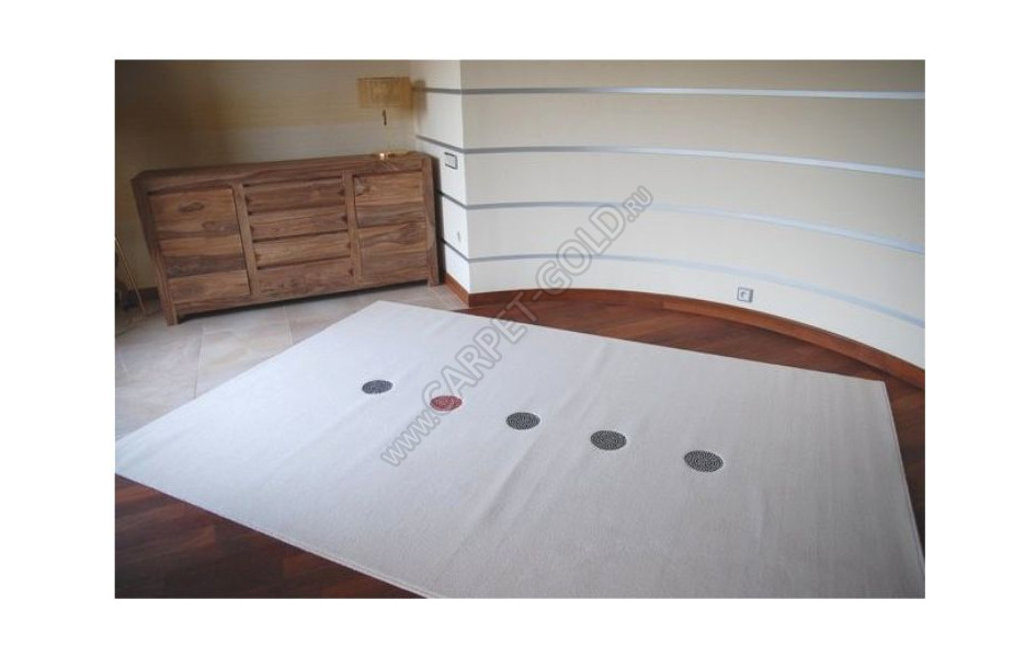 Шерстяной ковер Angella Glamour Sparkle white с кристаллами Swarovski